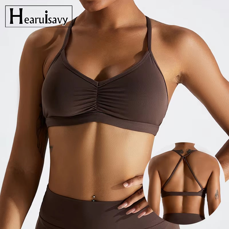 Sexy Scrunch Sports Bra Gym Top Women Running Back Cross Top Women Sportswear Yoga Underwear Fitness Workout Yoga Clothingwomen