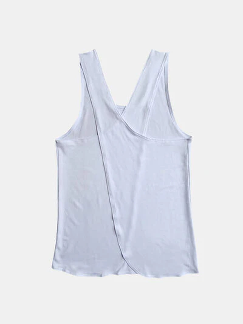 Crisscross Scoop Neck Active Tank