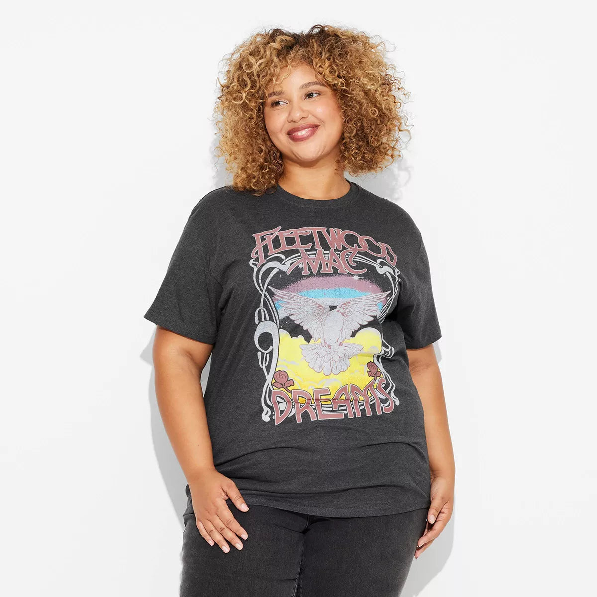 Women'S Fleetwood Mac Short Sleeve Graphic T-Shirt - Gray