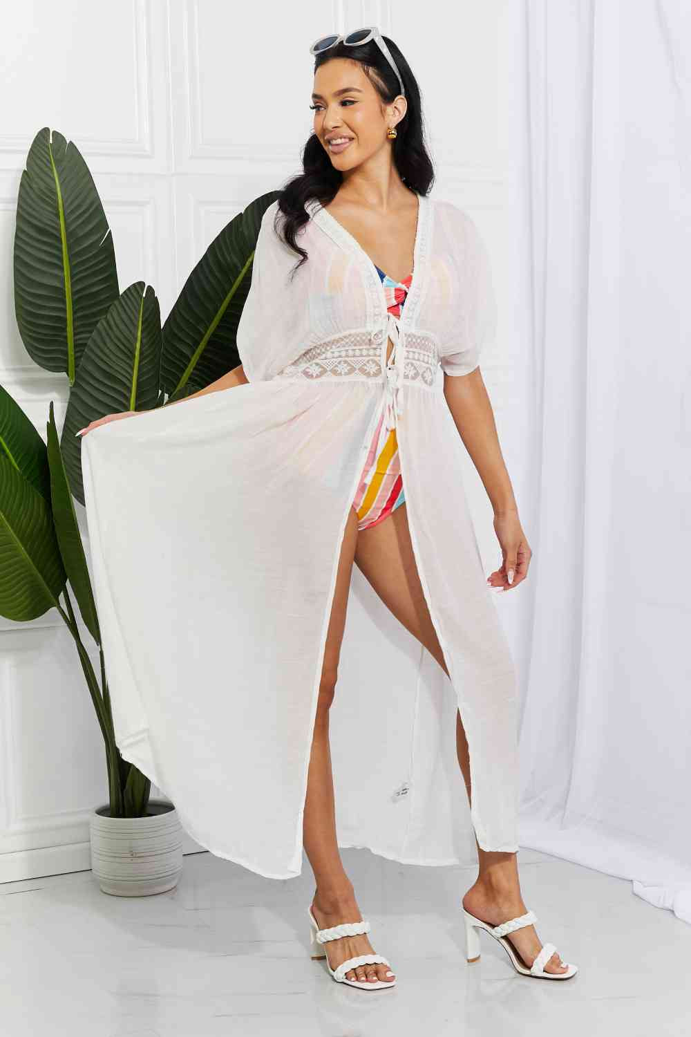 Marina West Swim Cover-Up Sun Goddess Tied Maxi