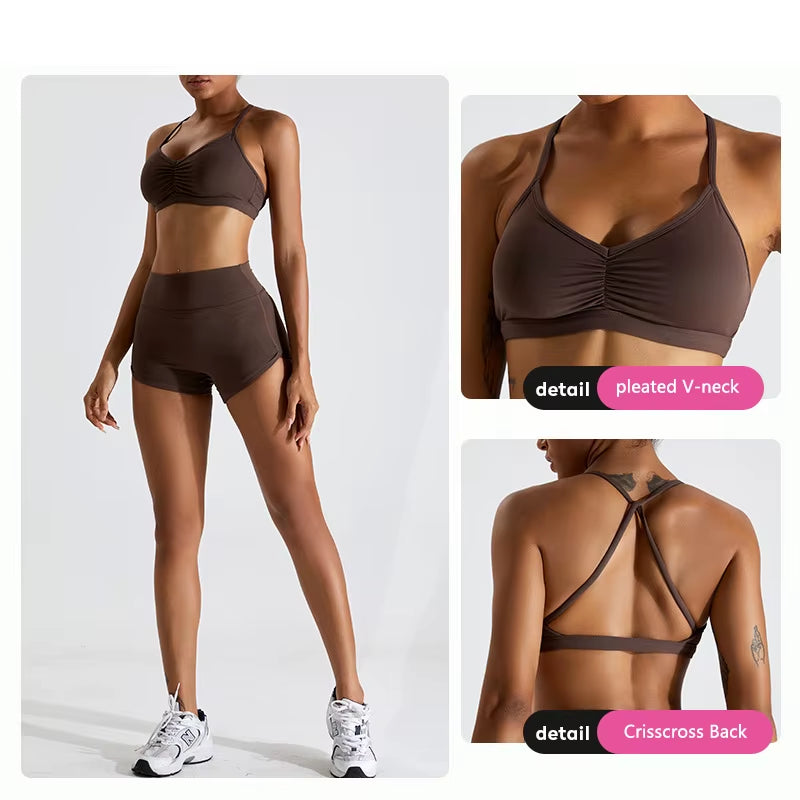 Sexy Scrunch Sports Bra Gym Top Women Running Back Cross Top Women Sportswear Yoga Underwear Fitness Workout Yoga Clothingwomen