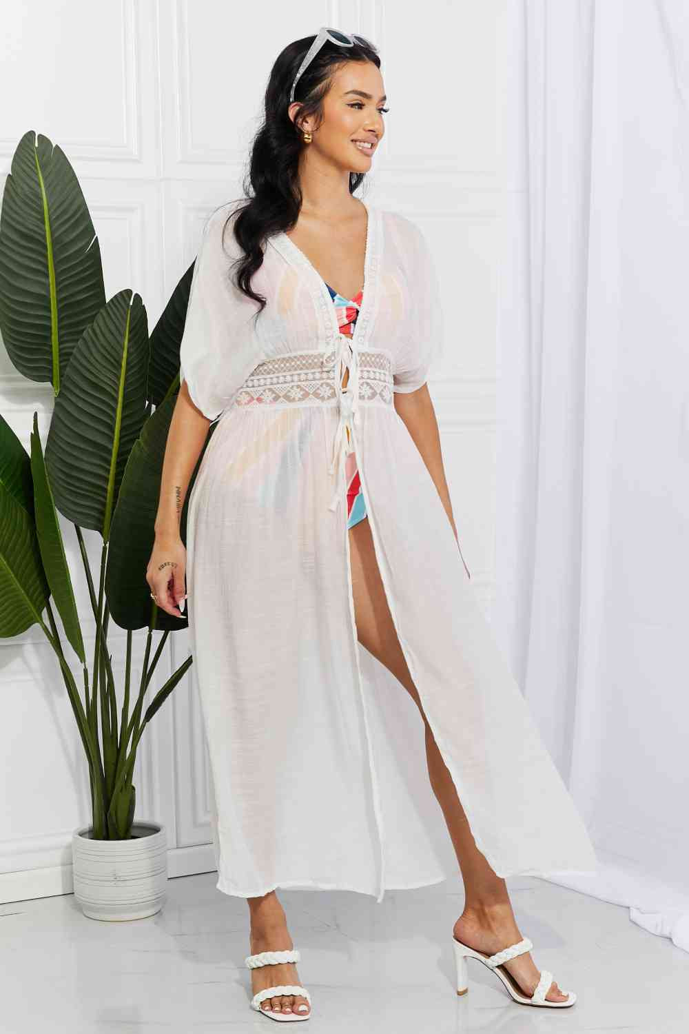 Marina West Swim Cover-Up Sun Goddess Tied Maxi